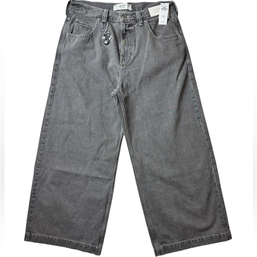 Hollister Men’s The Big Jean Gray Denim W34 L30 NWT